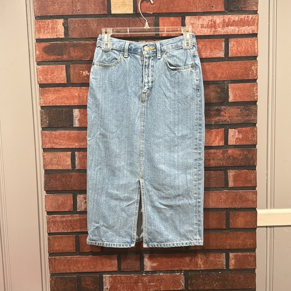 Azul by moussy Light Blue Denim Midi Skirt - Picture 2 of 8